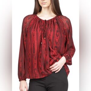 NWT Michael Kors Women's Tie-Neck Top